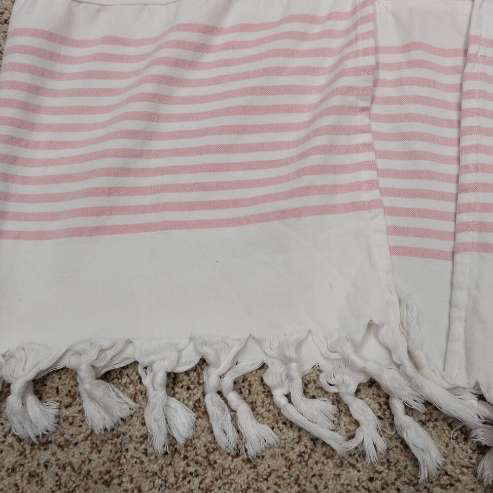 3481 Size XL Long Duster Upcycled from Embroidered Linen /Cotton Tablecloths, . - Picture 2 of 14